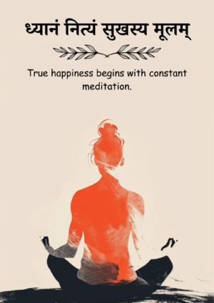 Poster on Dhyana | Sanskrit poster