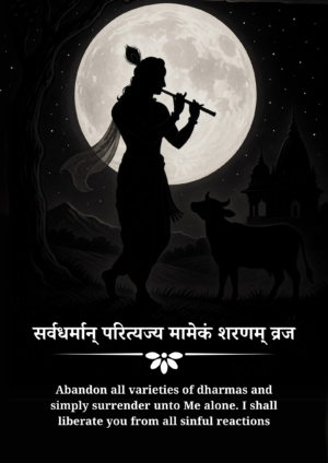 Krishna sanskrit poster
